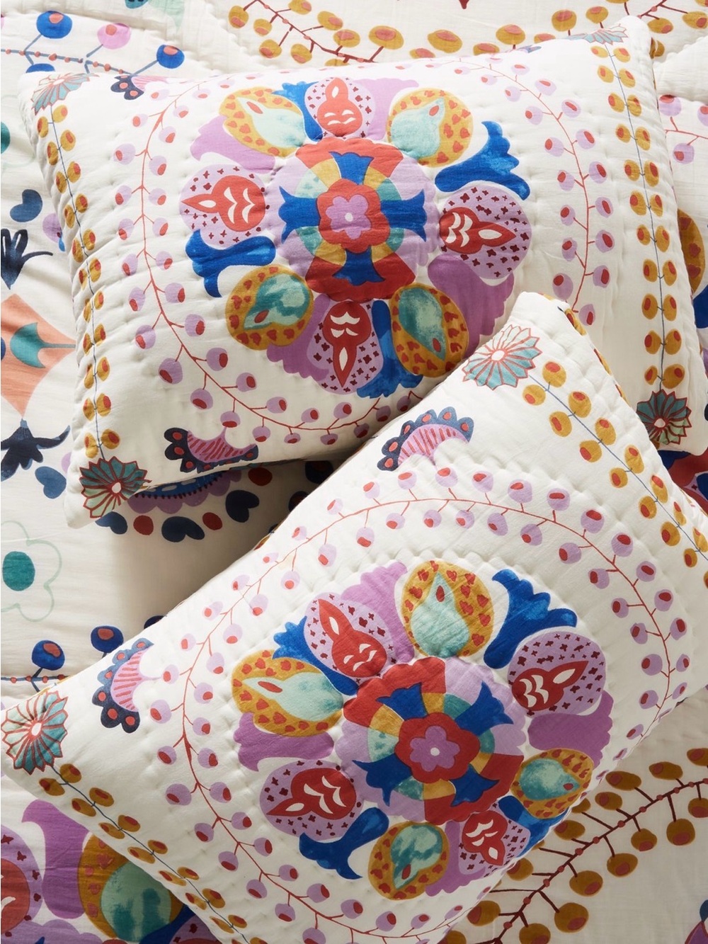 THREE Anthropologie Delissa Shams 2 Queen AND 1 Euro